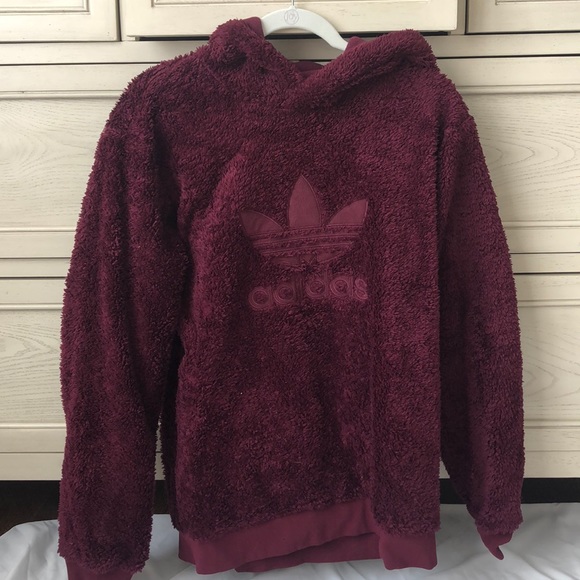 fuzzy adidas hoodie